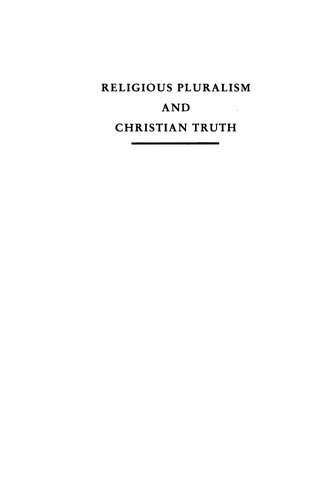 Religious Pluralism And Christian Truth Oleary Joseph S