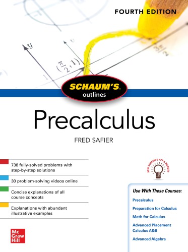 Schaums Outline Of Precalculus 4th Fred Safier