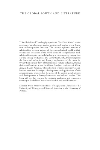 The Global South And Literature Russell Westpavlov