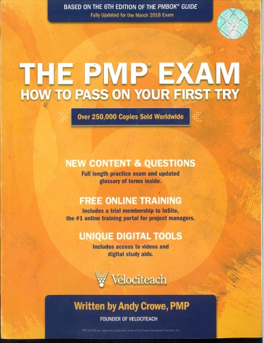 The Pmp Exam How To Pass On Your First Try 6th Andy Crowe