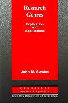 Research Genres Explorations And Applications Repr Swales John