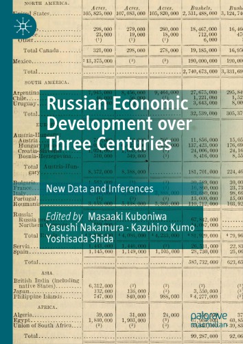 Russian Economic Development Over Three Centuries New Data And Inferences Masaaki Kuboniwa
