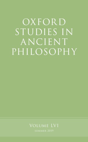 Oxford Studies In Ancient Philosophy Volume Lvi Caston Victor
