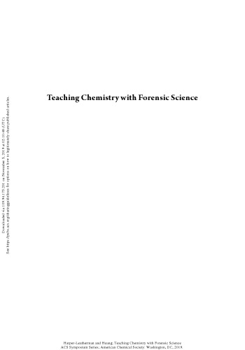 Teaching Chemistry With Forensic Science Harperleatherman Amanda S Huang