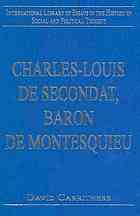 Charleslouis De Secondat Baron De Montesquieu Carrithers David Wallace Montesquieu