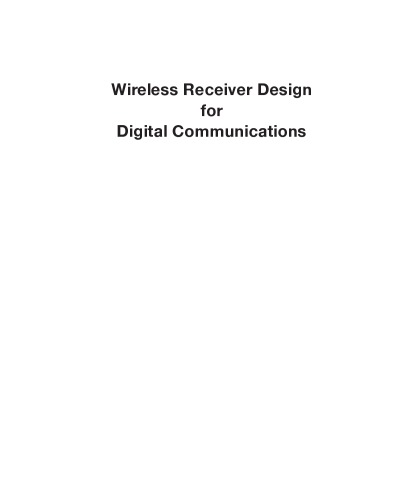 Wireless Receiver Design For Digital Communications 2nd Edn Mcclaning