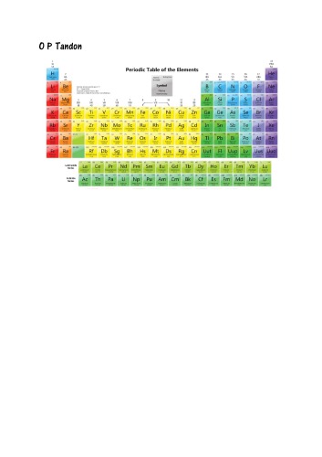 O P Tandon Elements Of Group 16 17 18 P Block And D And F Block Elements For Iit Jee Chemistry Olympiad Nsec Incho Grb O P Tandon