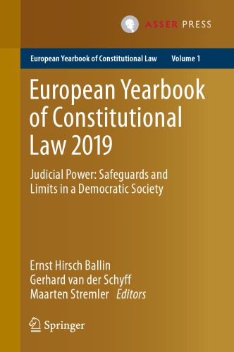European Yearbook Of Constitutional Law 2019 Judicial Power Safeguards And Limits In A Democratic Society Ernst Hirsch Ballin