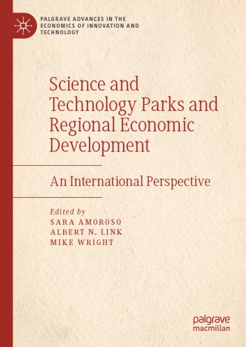 Science And Technology Parks And Regional Economic Development An International Perspective Sara Amoroso