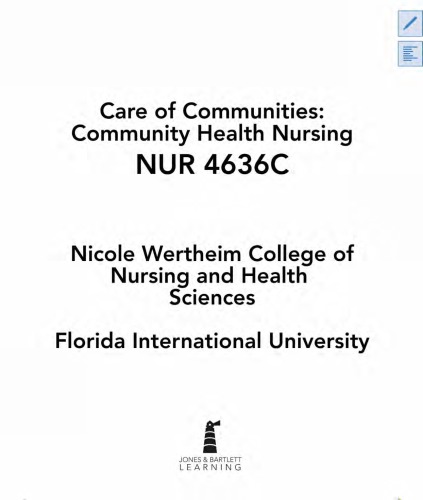 Care Of Communities Community Health Nursing Florida International University