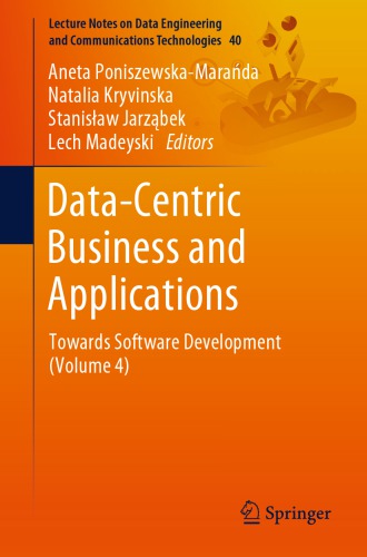 Datacentric Business And Applications Towards Software Development Aneta Poniszewskamarada