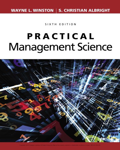 Practical Management Science 6th Wayne L Winston S Christian Albright