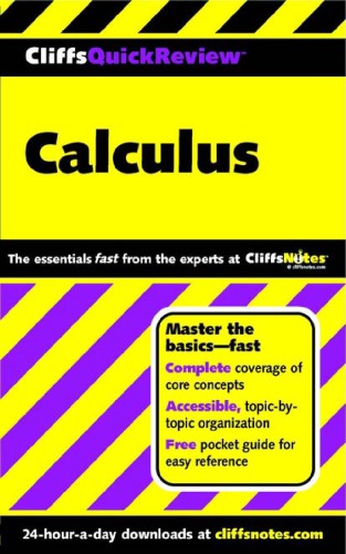 Cliffsquickreview Calculus Cliffs Quick Review Jonathan J White