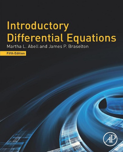 Introductory Differential Equations 5th Edition Martha Ll Abell