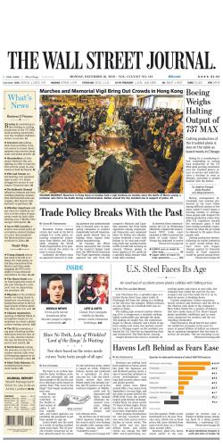 2019 December Second Half Wall Street Journal Wsj Wall Street Journal Wsj