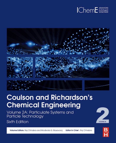 Coulson And Richardsons Chemical Engineering Volume 2a Particulate Systems And Particle Technology 6th Edition R P Chhabra