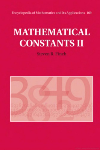 Mathematical Constants Ii Steven R Finch