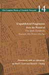 Unpublished Fragments From The Period Of Thus Spoke Zarathustra Summer 1882winter 188384 Paperback Friedrich Nietzsche David F Tinsley Paul Loeb Alan D Schrift