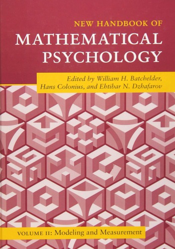 New Handbook Of Mathematical Psychology Modeling And Measurement William H Batchelder