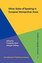 Ethnic Styles Of Speaking In European Metropolitan Areas Kern