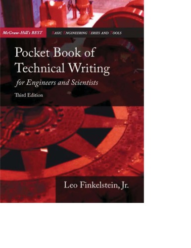 Pocket Book Of Technical Writing For Engineers Scientists 3rd Edition Leo Finkelstein Jr