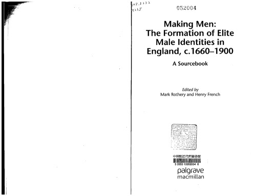 Making Men A Sourcebook French Henry Rothery Mark