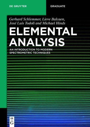 Elemental Analysis An Introduction To Modern Spectrometric Techniques Gerhard Schlemmer