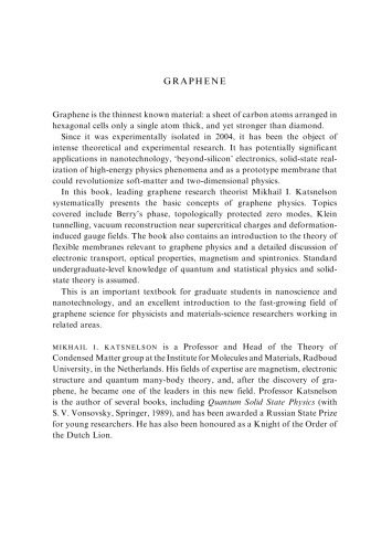 Graphene Carbon In Two Dimensions Ebook Mikhail I Katsnelson