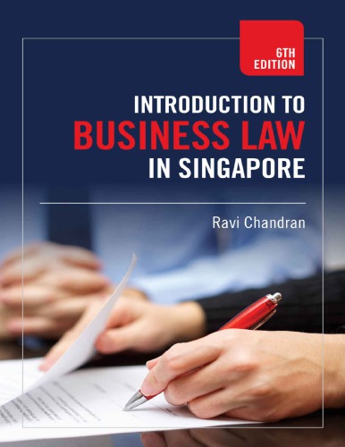 Introduction To Business Law In Singapore 6th Ravi Chandran