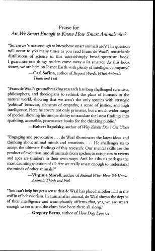Are We Smart Enough To Know How Smart Animals Are Frans De Waal