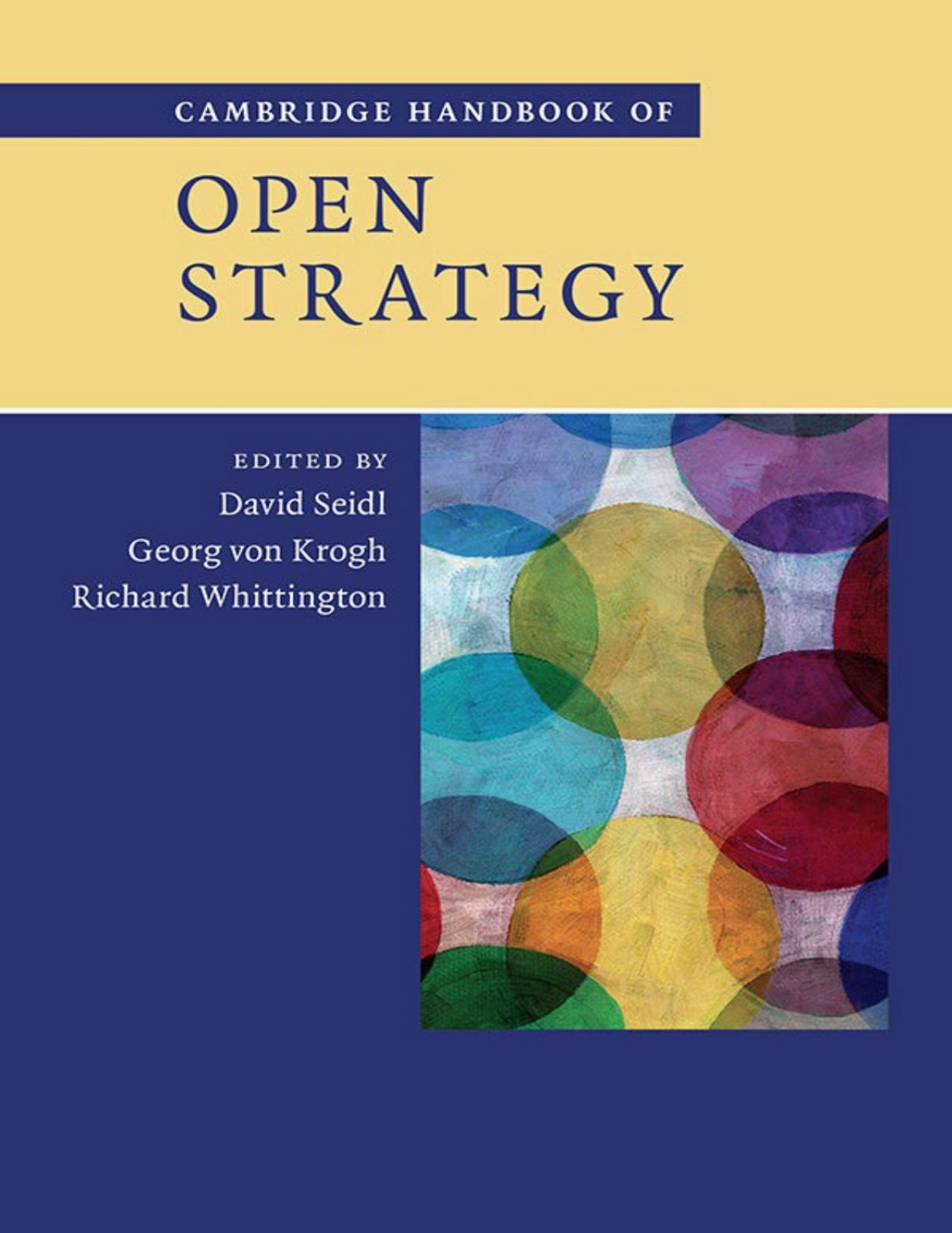 Cambridge Handbook Of Open Strategy 1st Edition Georg Von Krogh
