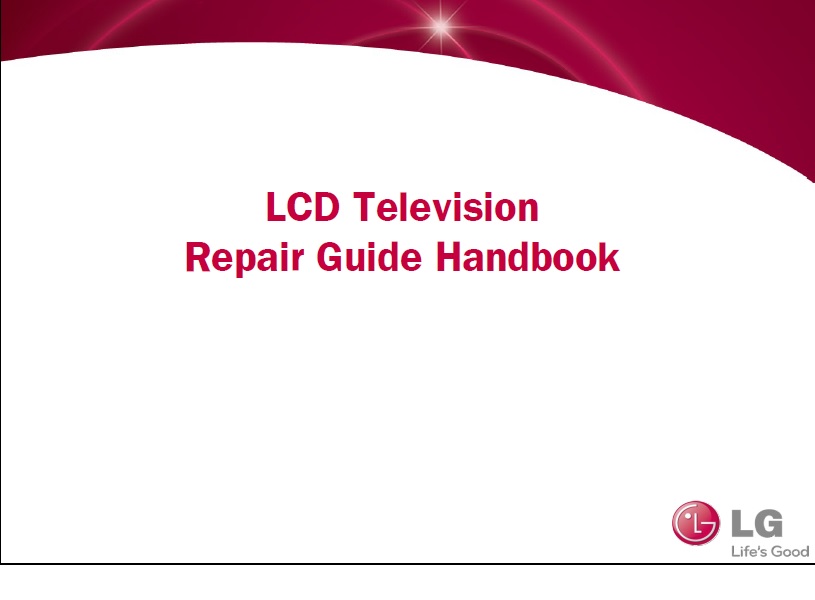 Lg Lcd Tv Repair Guide Handbook 1st Edition Vince Retuita