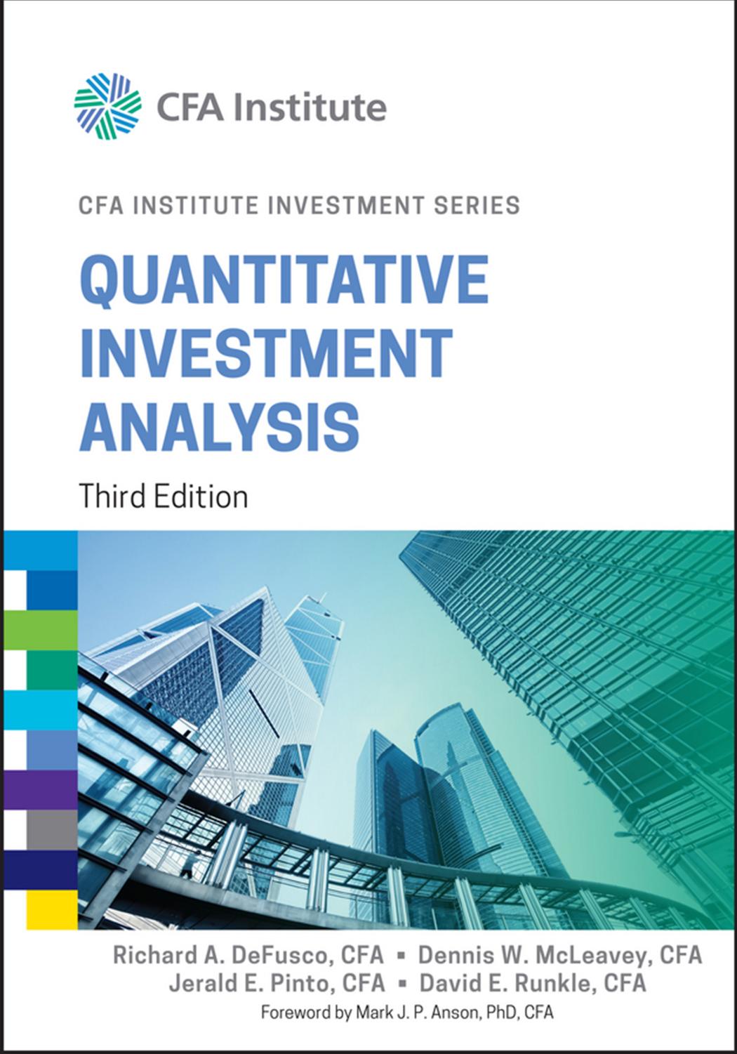 Quantitative Investment Analysis Richard A Defusco Dennis W Mcleavey