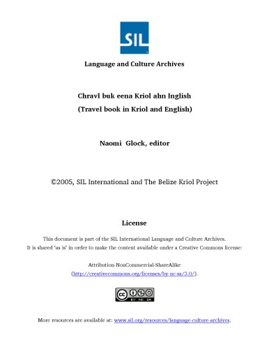 Chravl Buk Eena Kriol Ahn Inglish Travel Book In Kriol And English Naomi Glock