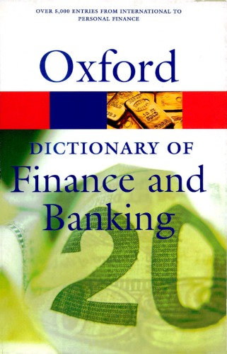 Oxford Dictionary Of Finance And Banking 3rd John Smullen Nicholas Hand