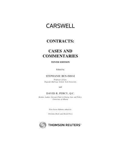 Contracts Cases And Commentaries 10th Edition Array Benishai