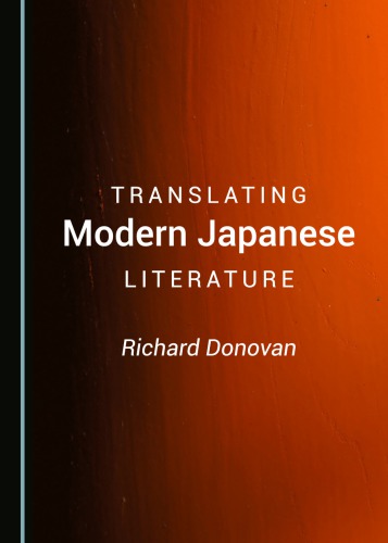 Translating Modern Japanese Literature Donovan Richard