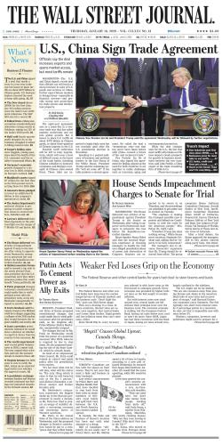 2020 January Second Half Wall Street Journal Wsj Wall Street Journal Wsj