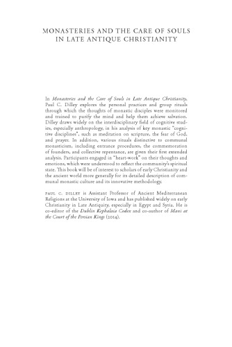Monasteries And The Care Of Souls In Late Antique Christianity Cognition And Discipline C Dilley Paul