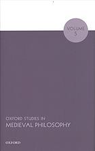Oxford Studies In Medieval Philosophy Volume 5 1 Edition Pasnau