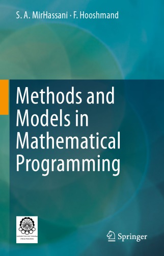 Methods And Models In Mathematical Programming Mirhassani Sa