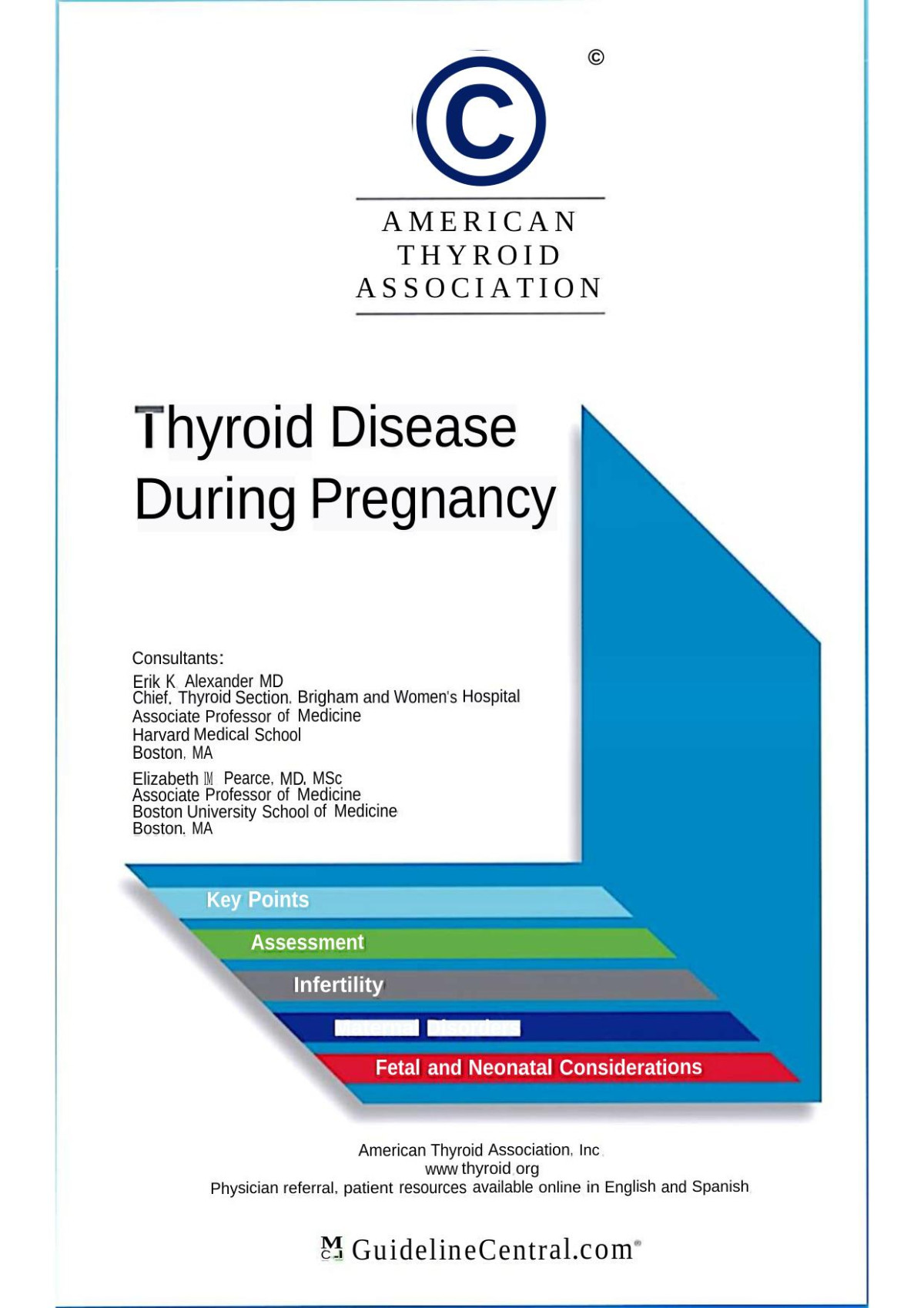 Thyroid And Pregnancy Erik K Alexander Md