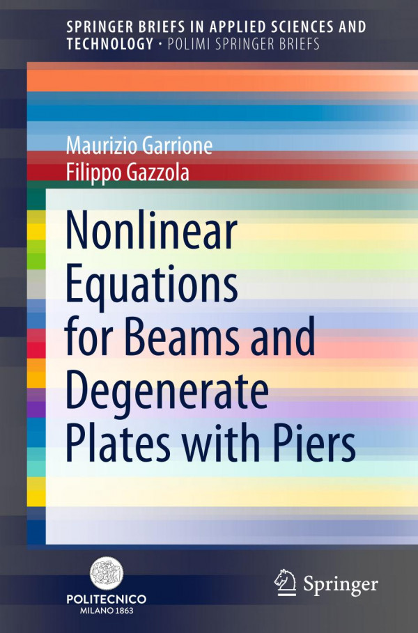 Nonlinear Equations For Beams And Degenerate Plates With Piers 1st Ed 2019 Maurizio Garrione