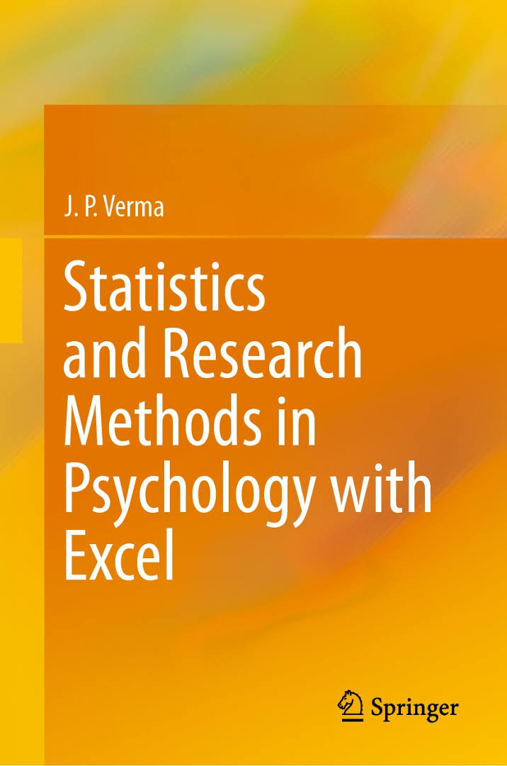 Statistics And Research Methods In Psychology With Excel 1st Ed 2019 Jp Verma