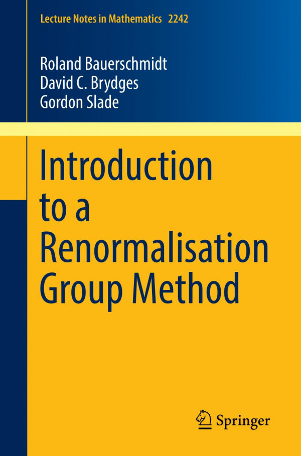 Introduction To A Renormalisation Group Method 1st Ed 2019 Roland Bauerschmidt