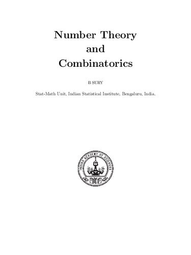 Number Theory And Combinatorics B Sury