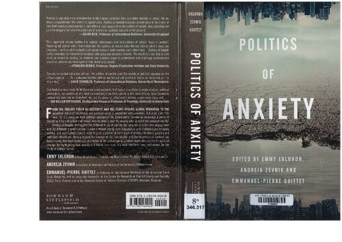 Politics Of Anxiety Emmy Eklundh Andreja Zevnik Emmanuelpierre Guittet Editors
