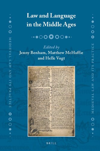 Law And Language In The Middle Ages Jenny Benham Matthew Mchaffie