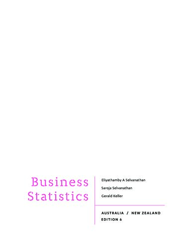 Business Statistics Australia New Zealand 6th Edition