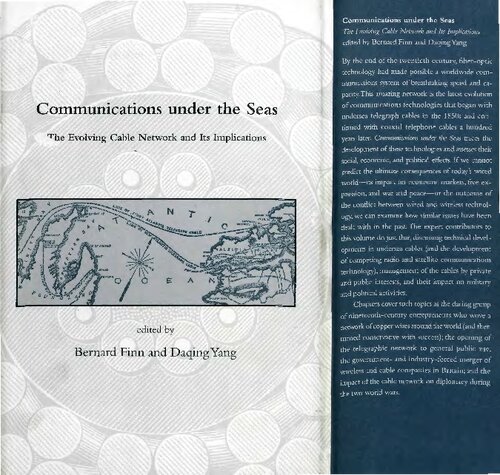 Communications Under The Seas The Evolving Cable Network And Its Implications Bernard Finn